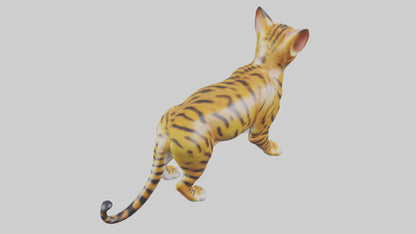 3D model Bengal Cat statue model VR / AR / low-poly