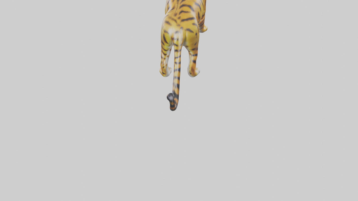 3D model Bengal Cat statue model VR / AR / low-poly