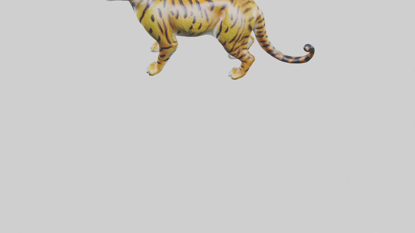 3D model Bengal Cat statue model VR / AR / low-poly