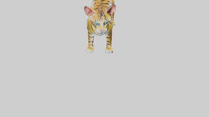 3D model Bengal Cat statue model VR / AR / low-poly