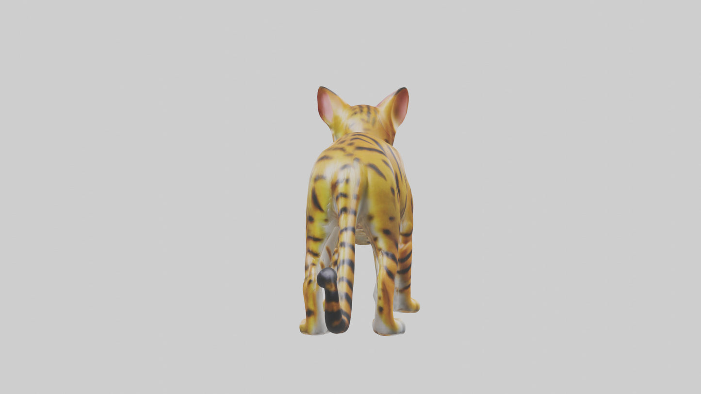 3D model Bengal Cat statue model VR / AR / low-poly