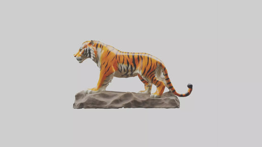 3D model Bengal Tiger statue model VR / AR / low-poly