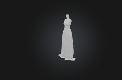 3D model Bespoke Wedding Dress VR / AR / low-poly