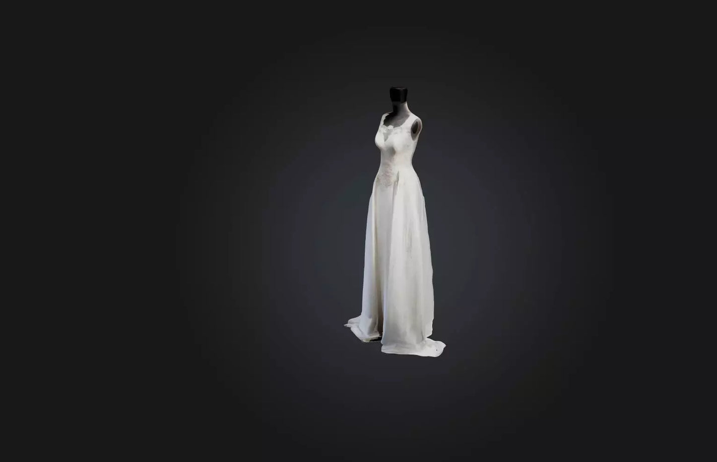 3D model Bespoke Wedding Dress VR / AR / low-poly