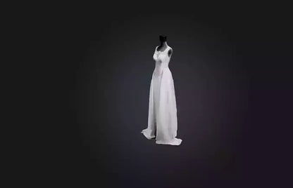 3D model Bespoke Wedding Dress VR / AR / low-poly