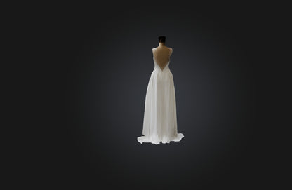 3D model Bespoke Wedding Dress VR / AR / low-poly