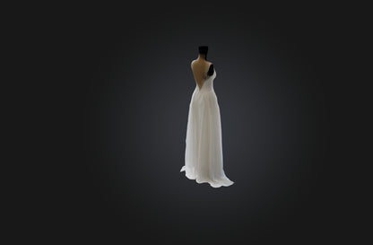 3D model Bespoke Wedding Dress VR / AR / low-poly