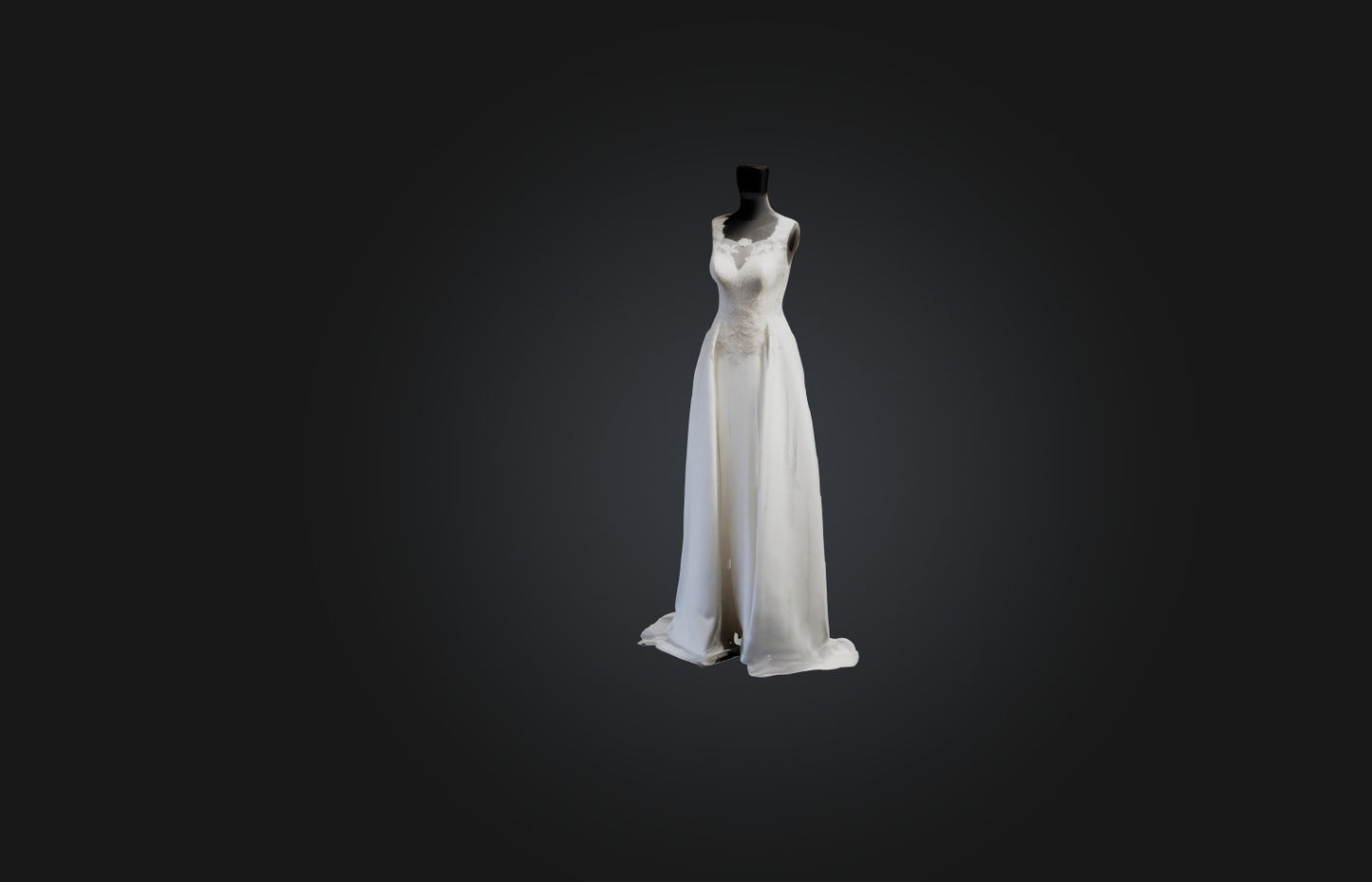 3D model Bespoke Wedding Dress VR / AR / low-poly