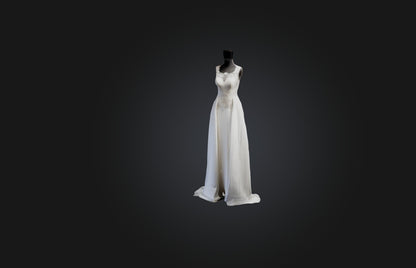 3D model Bespoke Wedding Dress VR / AR / low-poly