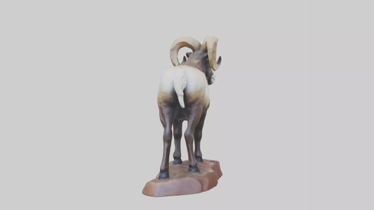 3D model Bighorn Sheep statue model VR / AR / low-poly