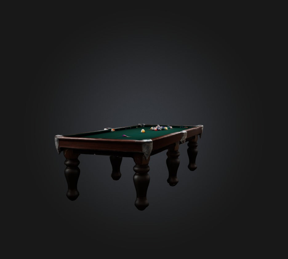 3D model billiards 2 VR / AR / low-poly