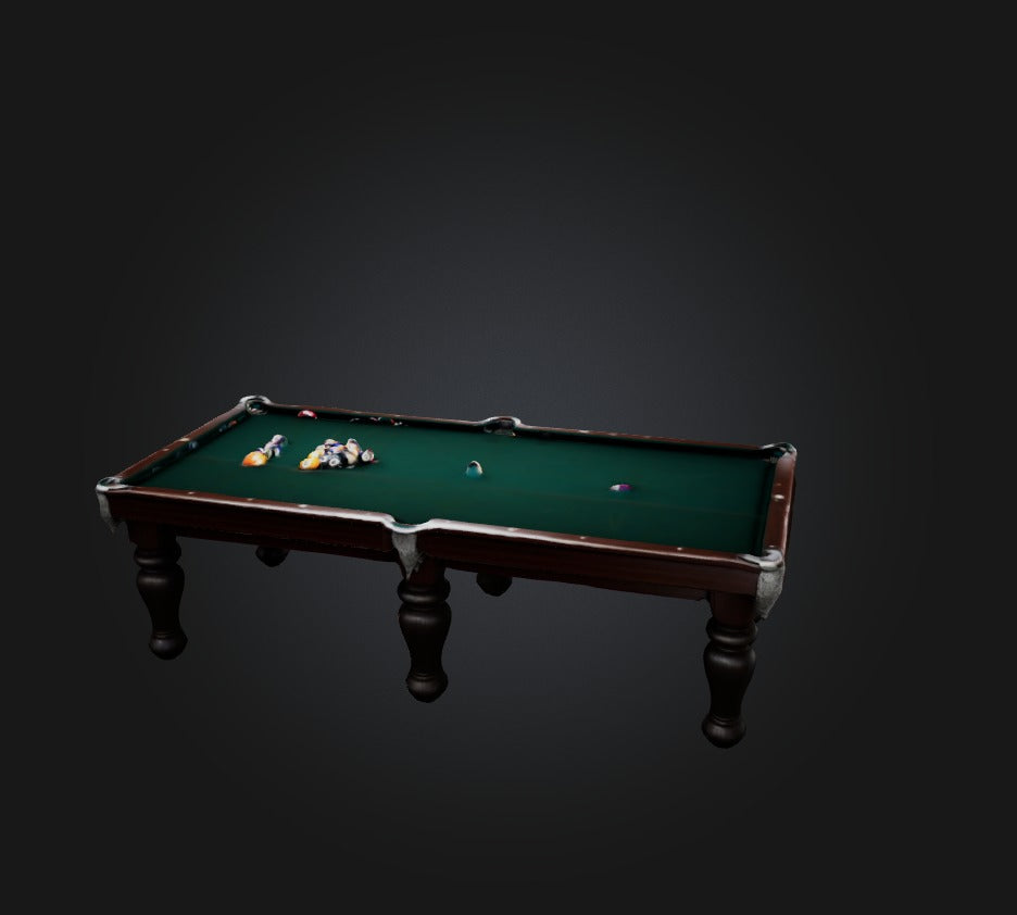 3D model billiards 2 VR / AR / low-poly