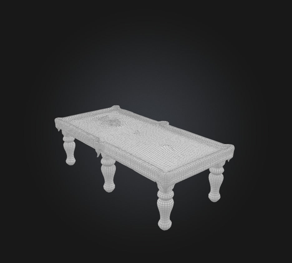 3D model billiards 2 VR / AR / low-poly