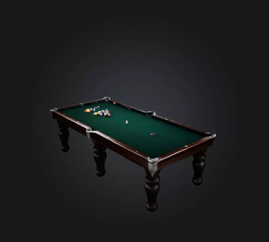 3D model billiards 2 VR / AR / low-poly