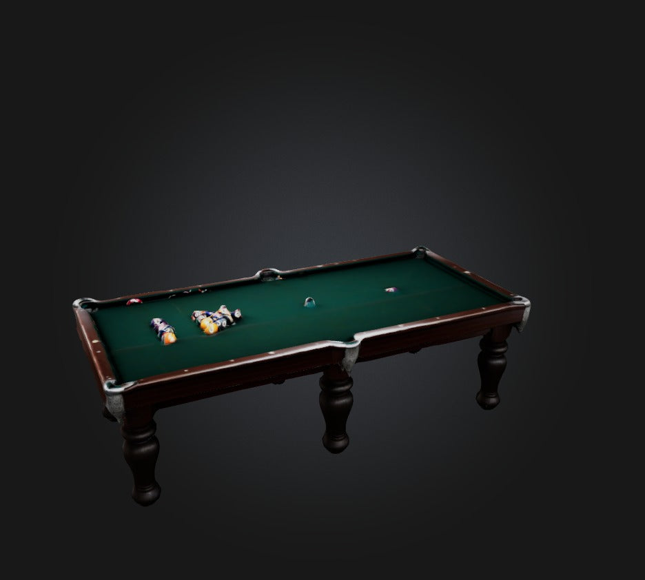 3D model billiards 2 VR / AR / low-poly