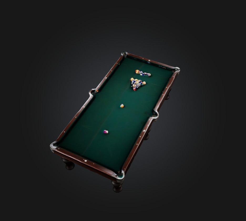 3D model billiards 2 VR / AR / low-poly