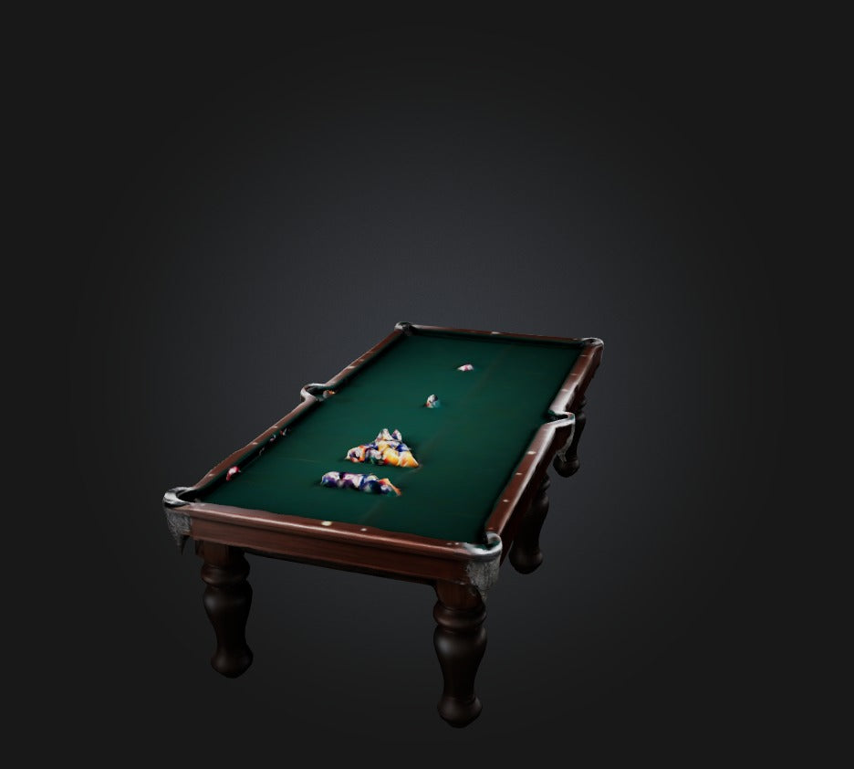 3D model billiards 2 VR / AR / low-poly