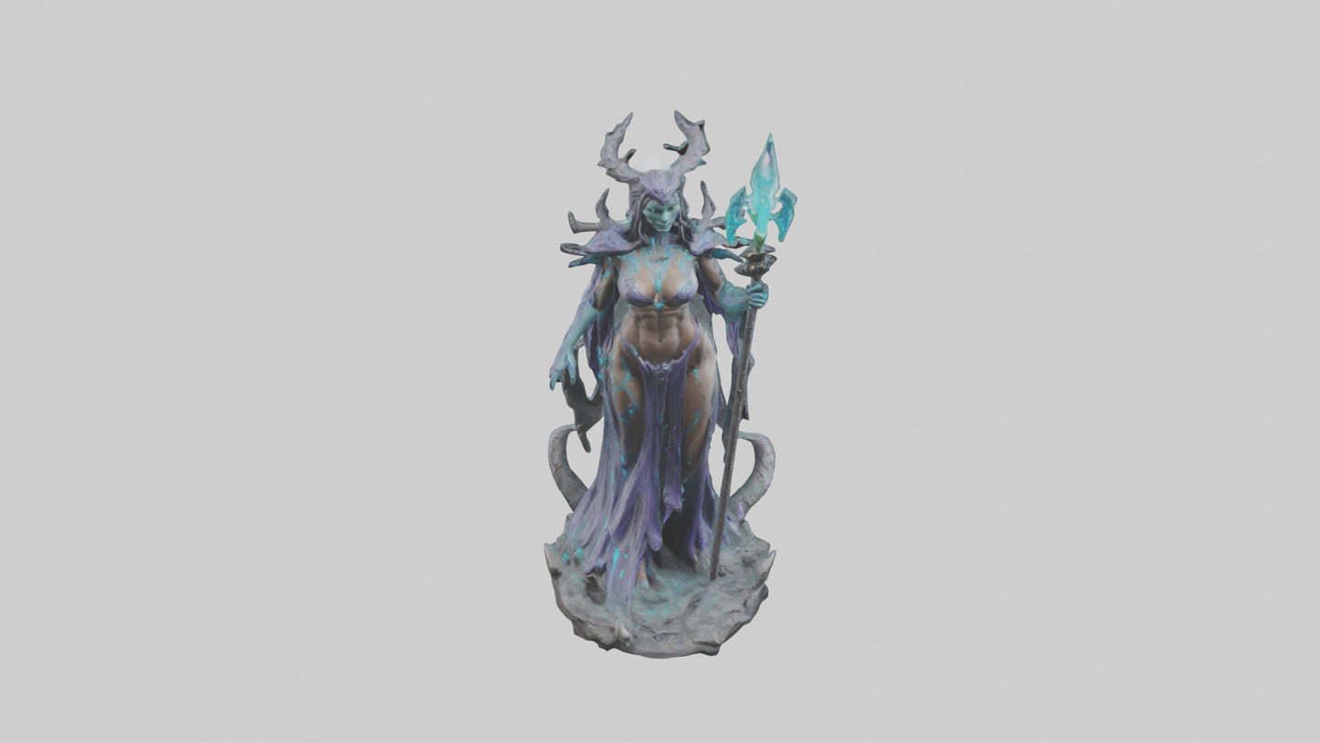 BioTech Sorceress statue model 3D model