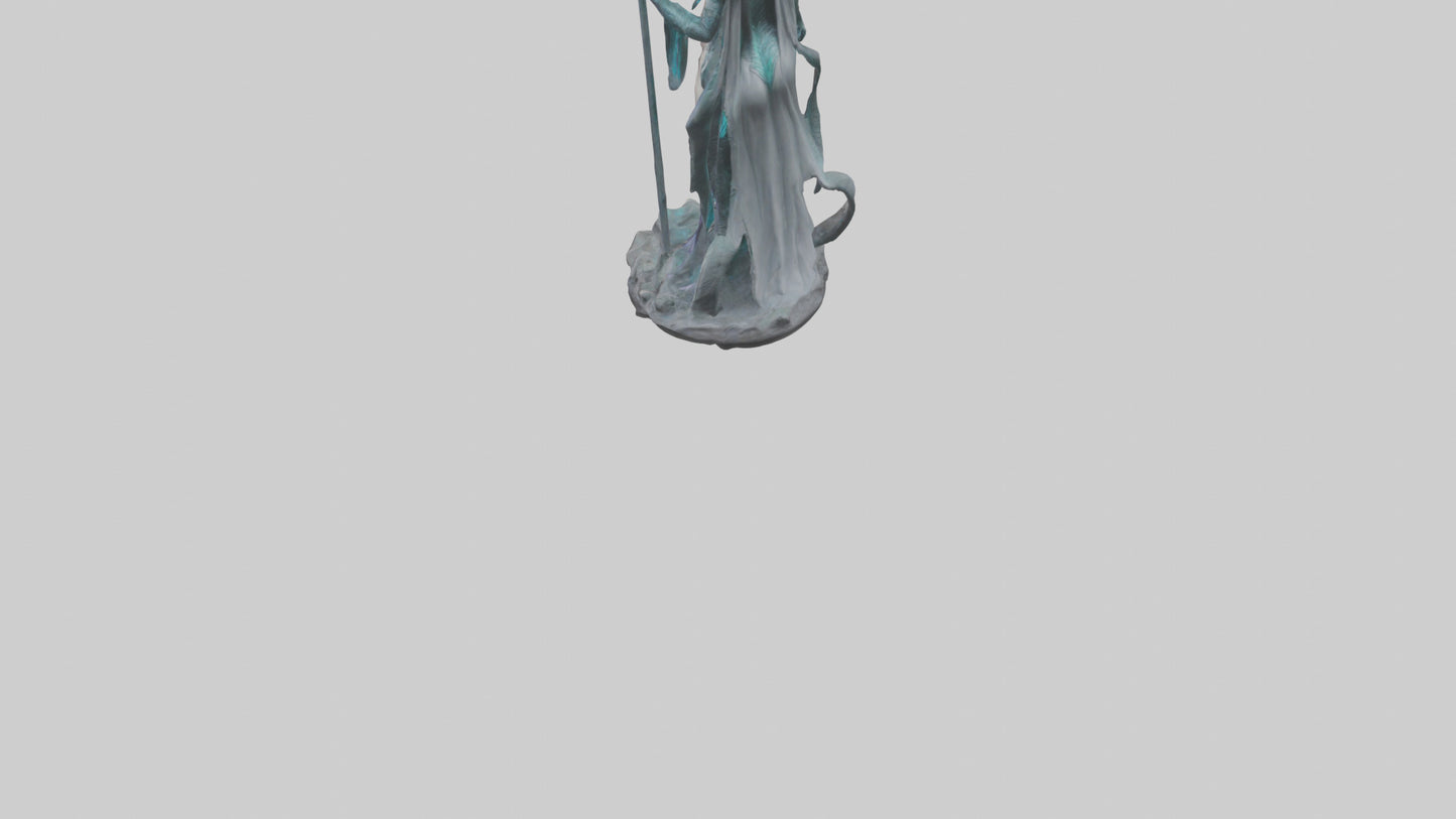 BioTech Sorceress statue model 3D model