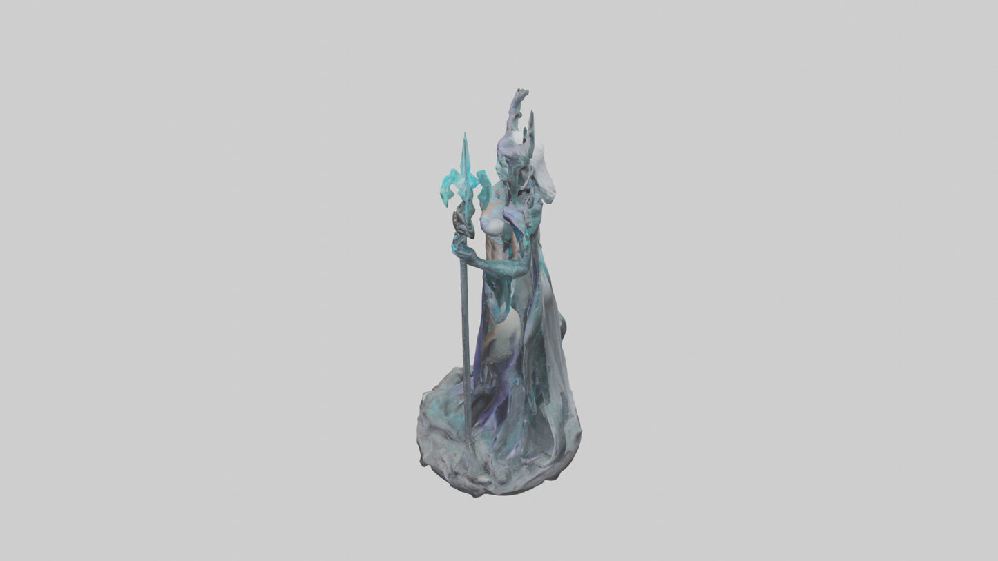 BioTech Sorceress statue model 3D model