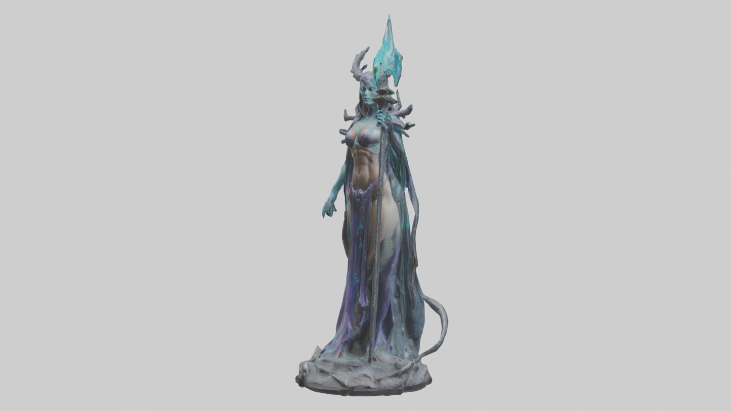 BioTech Sorceress statue model 3D model