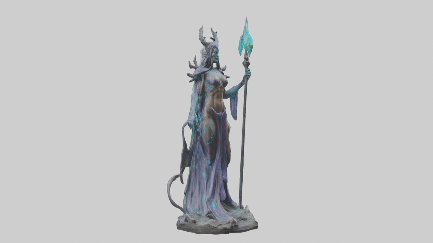 BioTech Sorceress statue model 3D model