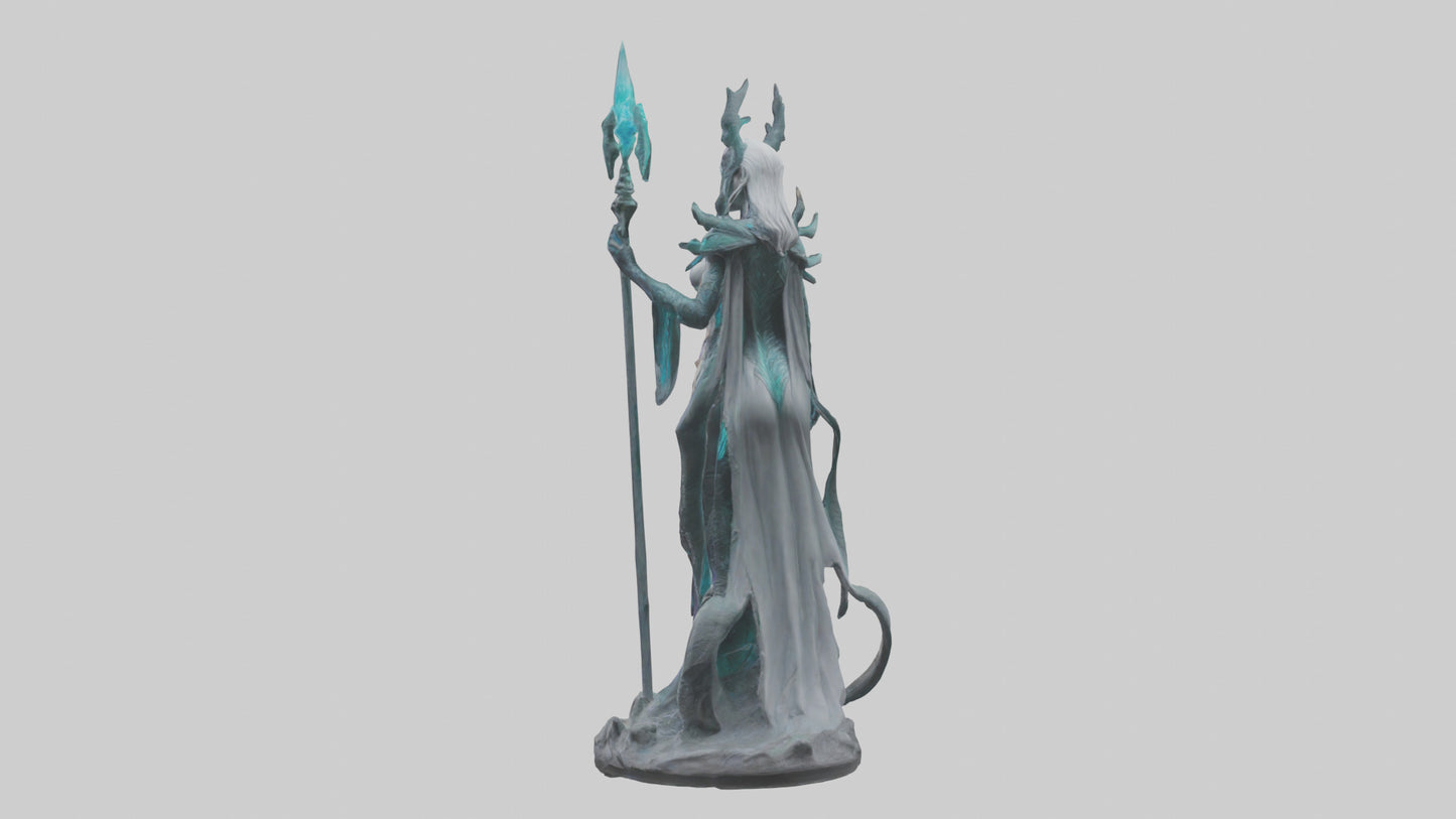 BioTech Sorceress statue model 3D model