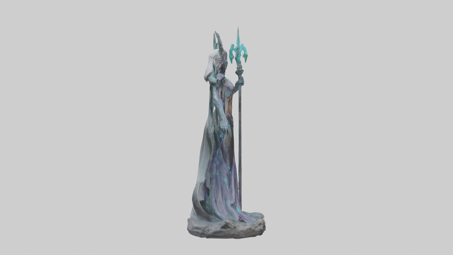 BioTech Sorceress statue model 3D model