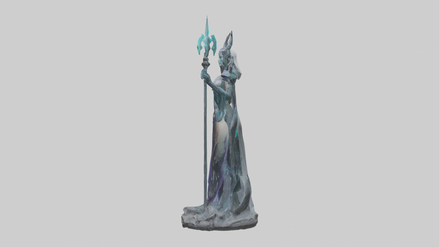 BioTech Sorceress statue model 3D model