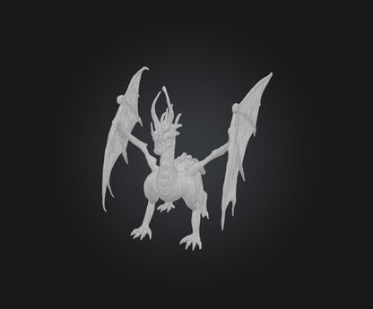 3D model Black Dragon VR / AR / low-poly
