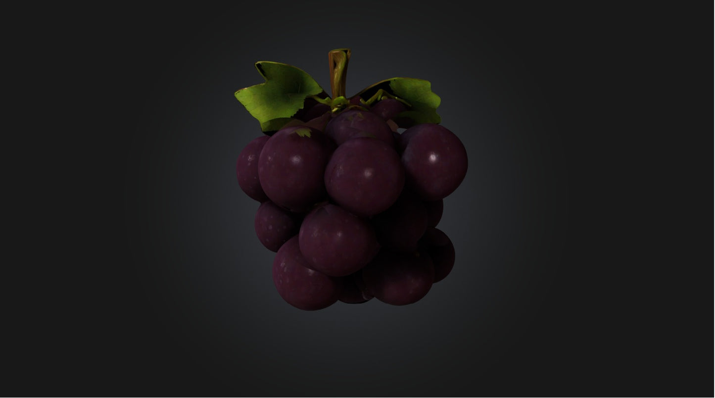 3D model Blocky Grapes   VR / AR / low-poly
