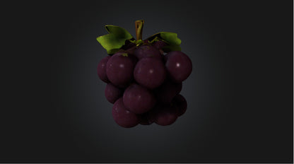 3D model Blocky Grapes   VR / AR / low-poly