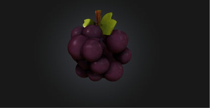 3D model Blocky Grapes   VR / AR / low-poly