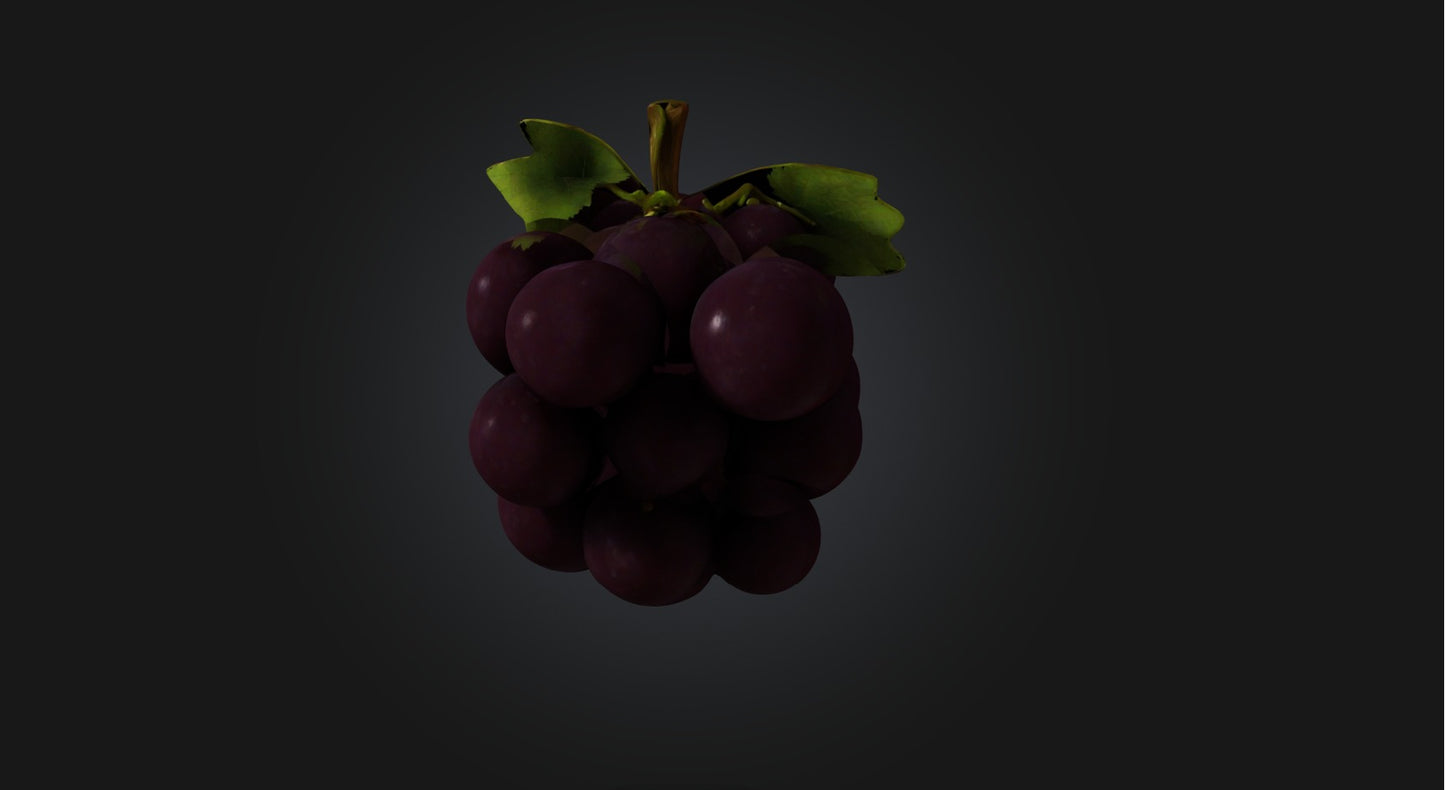 3D model Blocky Grapes   VR / AR / low-poly