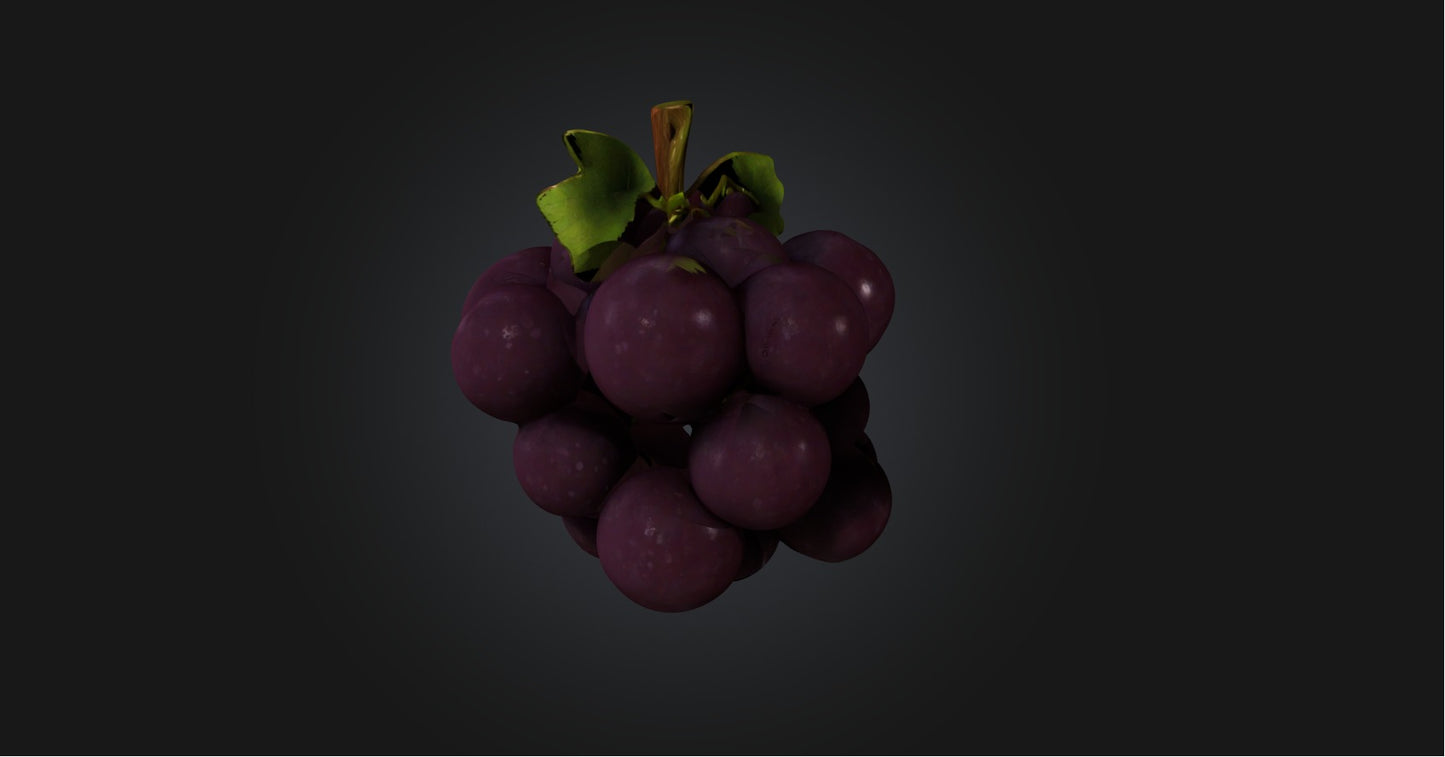 3D model Blocky Grapes   VR / AR / low-poly