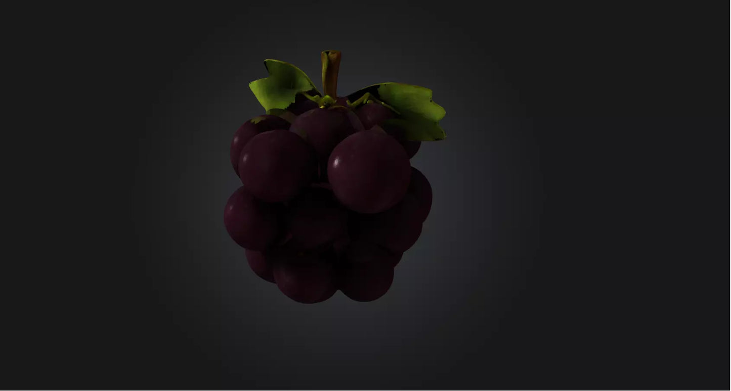 3D model Blocky Grapes   VR / AR / low-poly