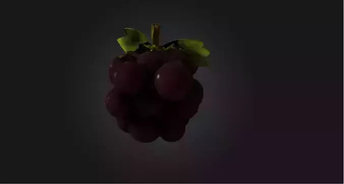 3D model Blocky Grapes   VR / AR / low-poly