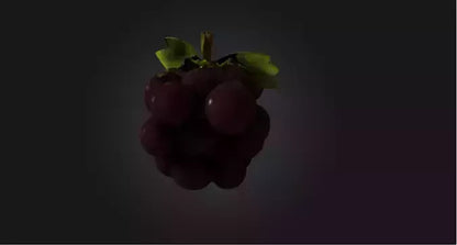 3D model Blocky Grapes   VR / AR / low-poly