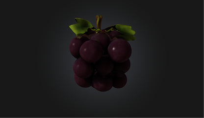 3D model Blocky Grapes   VR / AR / low-poly