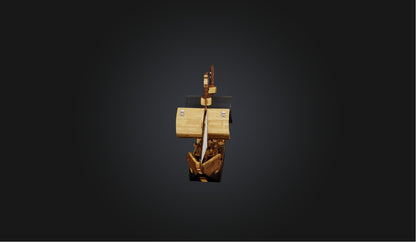 3D model Blocky Pirate Ship   VR / AR / low-poly
