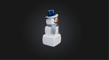 3D model Blocky Snowman   VR / AR / low-poly