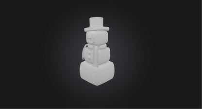 3D model Blocky Snowman   VR / AR / low-poly