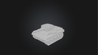3D model Blocky Tank   VR / AR / low-poly