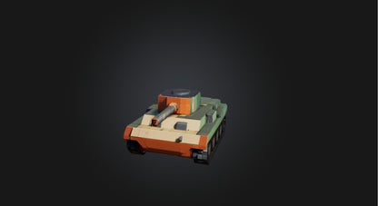 3D model Blocky Tank   VR / AR / low-poly