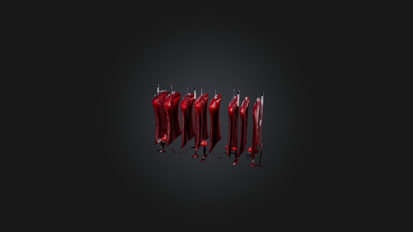 3D model Blood Bags VR / AR / low-poly