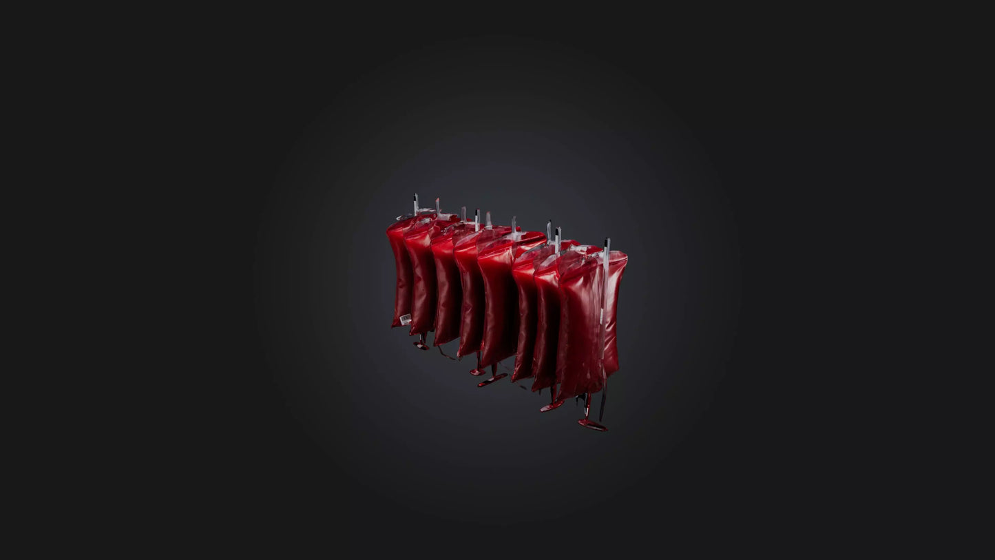 3D model Blood Bags VR / AR / low-poly