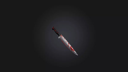 3D model Bloody Knife VR / AR / low-poly