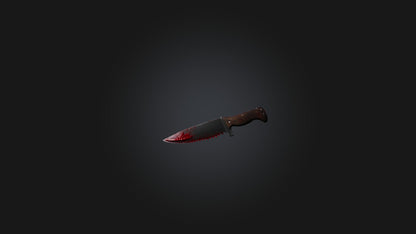 3D model Bloody Knife VR / AR / low-poly