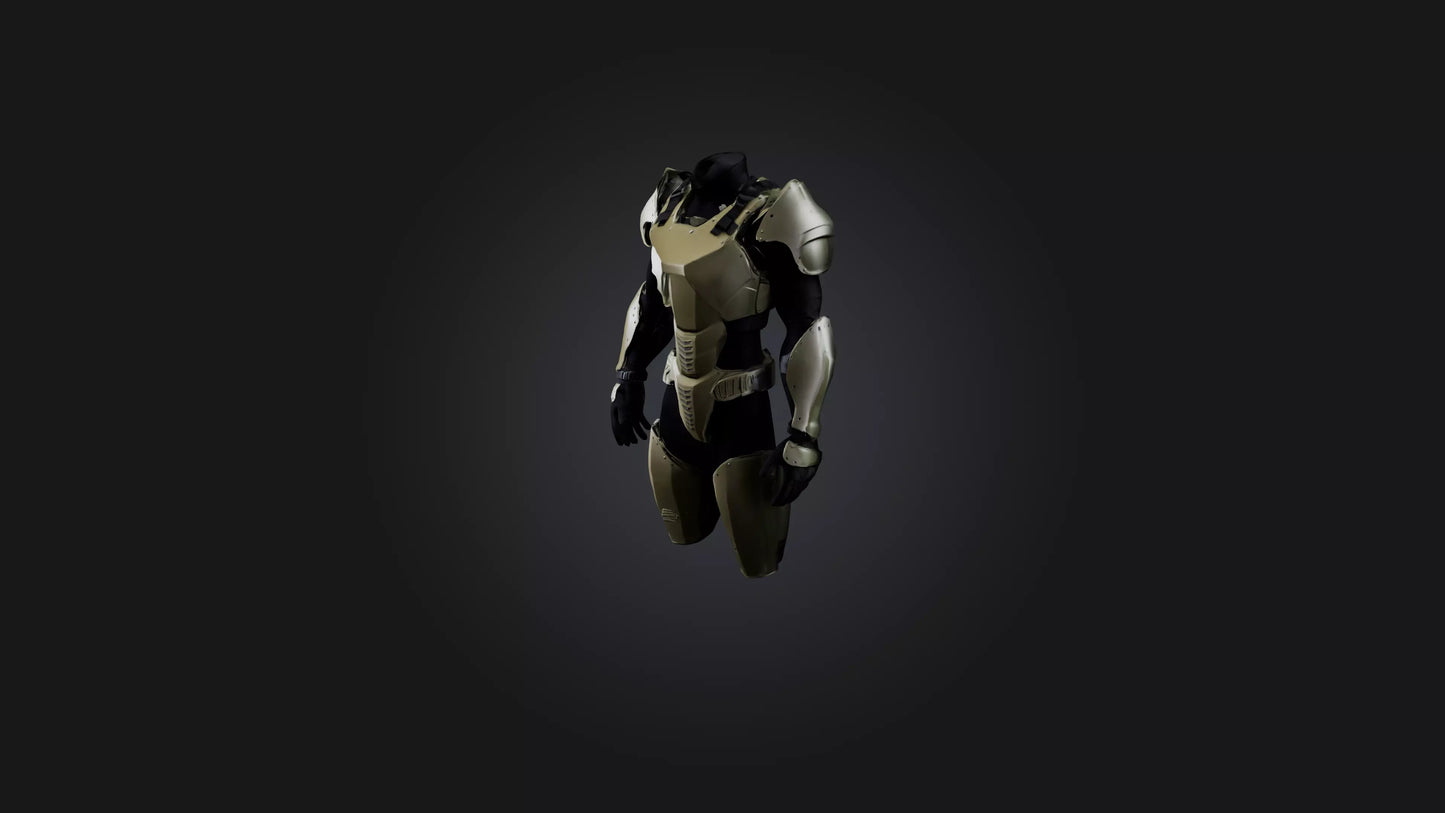 3D model Body Armor VR / AR / low-poly