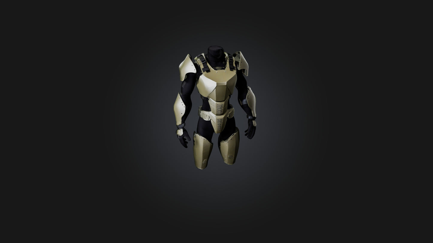 3D model Body Armor VR / AR / low-poly